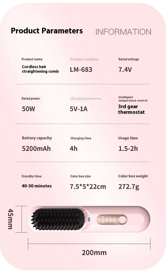 SmoothGlow Hair Straightening Comb