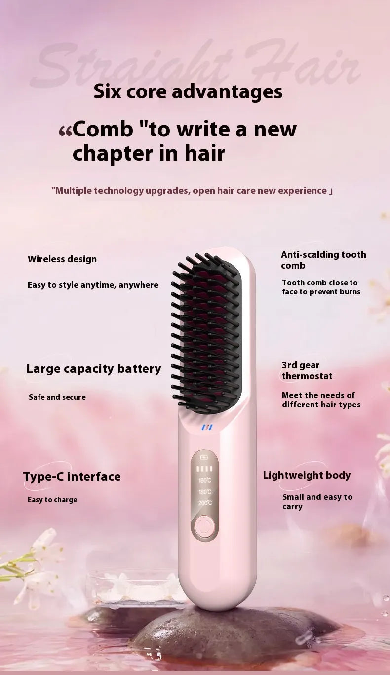 SmoothGlow Hair Straightening Comb