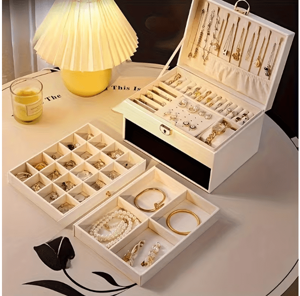 Luxury 3-Layer Jewelry Storage Box