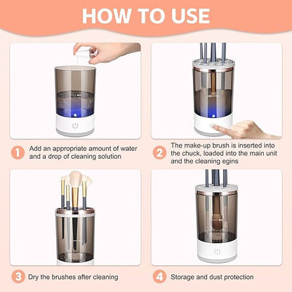 Automatic Multi Brush Cleaner Magic Spin Brush Cleaner | Ready in Seconds
