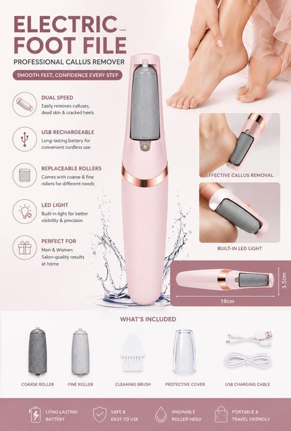 Electric Pedicure Foot File Callus Remover
