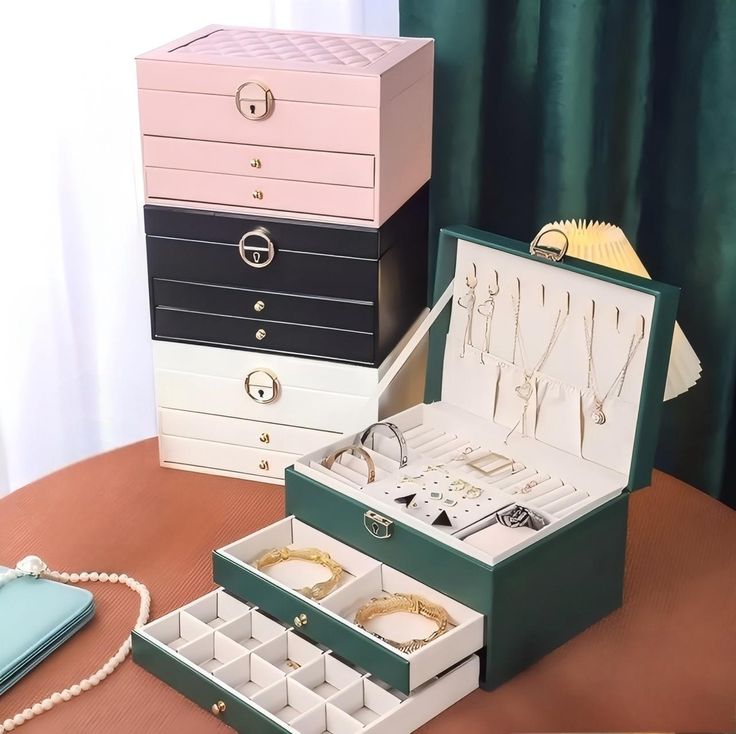 Luxury 3-Layer Jewelry Storage Box