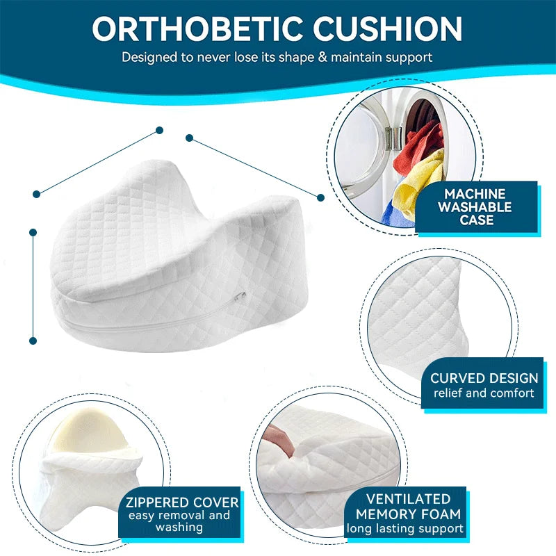 Ergonomic Memory Foam Knee Pillow for Side Sleepers