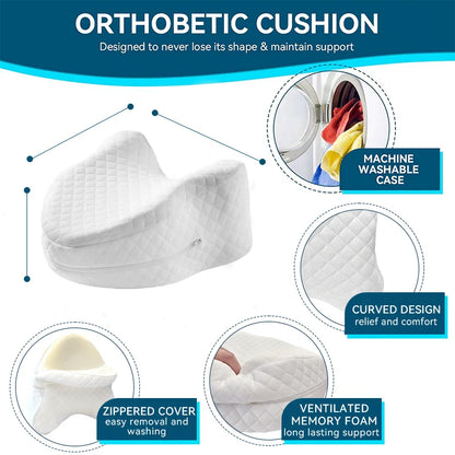 Ergonomic Memory Foam Knee Pillow for Side Sleepers