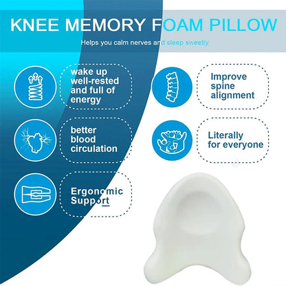 Ergonomic Memory Foam Knee Pillow for Side Sleepers